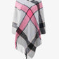 Plaid Fringe Detail Poncho