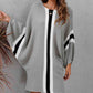Ribbed Round Neck Long Sleeve Sweater Dress