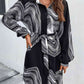 Tie Waist Long Sleeve Shirt Dress