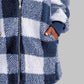 Plaid Zip-Up Hooded Jacket with Pockets