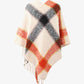 Plaid Fringe Detail Poncho