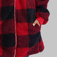 Plaid Zip-Up Hooded Jacket with Pockets