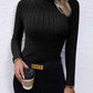 Mock Neck Long Sleeve Knit Top