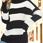 Striped Turtleneck Long Sleeve Sweater