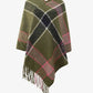 Plaid Fringe Detail Poncho