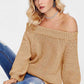Off-Shoulder Long Sleeve Sweater