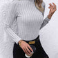 Mock Neck Long Sleeve Knit Top