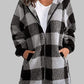 Plaid Zip-Up Hooded Jacket with Pockets