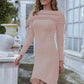 Drawstring Ruched Long Sleeve Dress